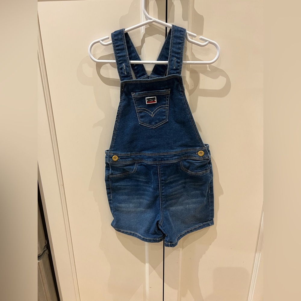 Levi’s 3t Kids Denim Short Overalls - Blue